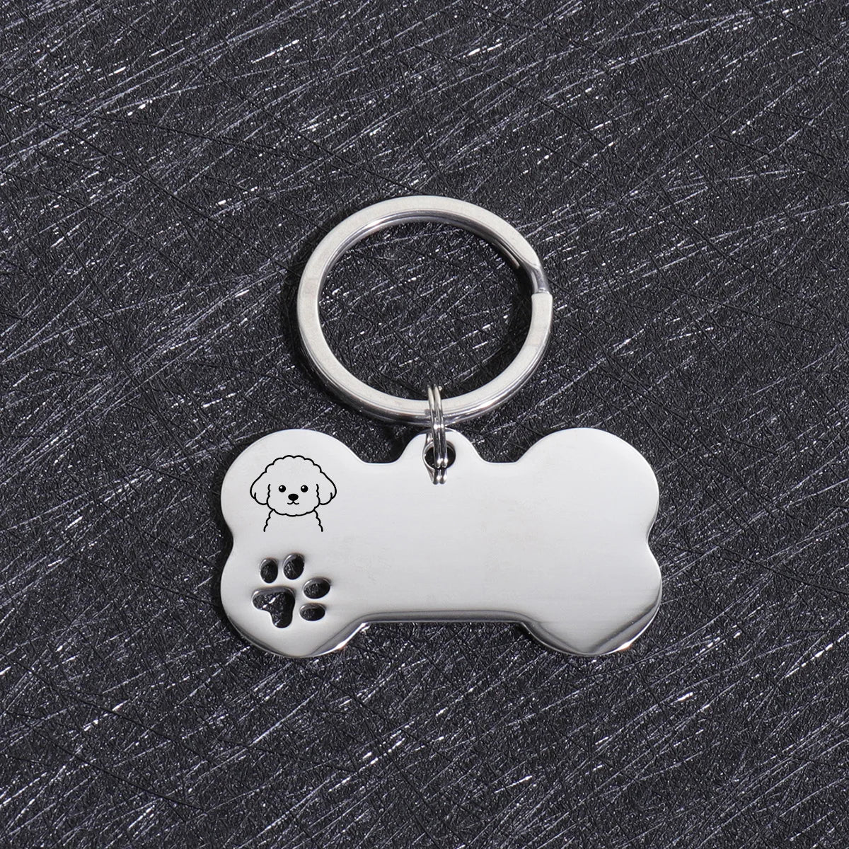 Personalized Dog & Cat ID Tags | Bone Shape | Laser Engraved Custom Name & Address