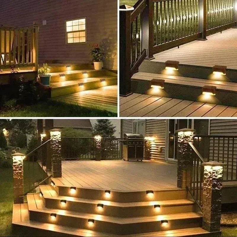 Solar LED Outdoor Step Lights – Waterproof Garden Stair & Deck Lamp