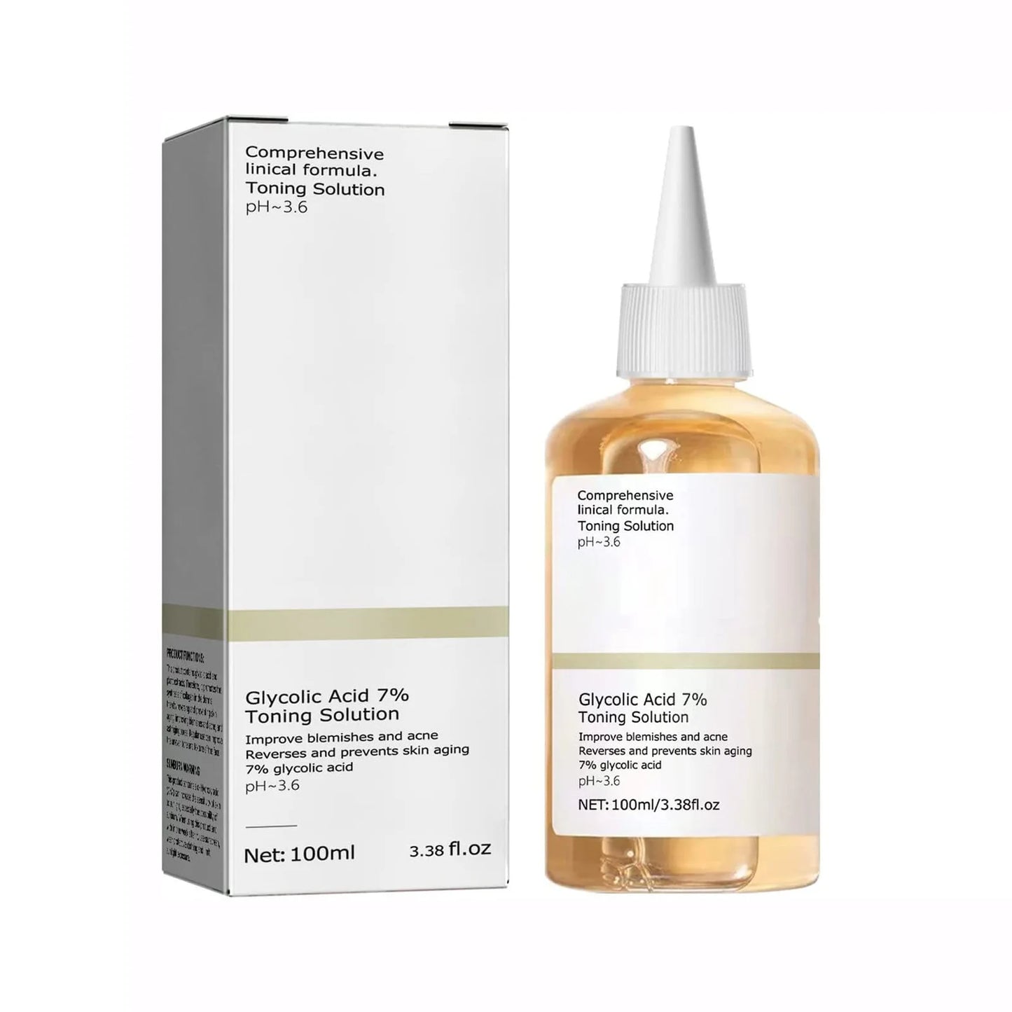 Glycolic Acid 7% Toning Solution – Acne Treatment & Skin Rejuvenating Toner