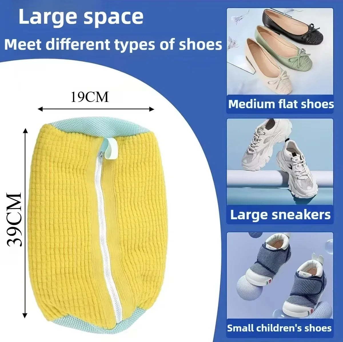 Shoe Washing Bag — Mesh Laundry Bag for Washer & Dryer (3 Colors)
