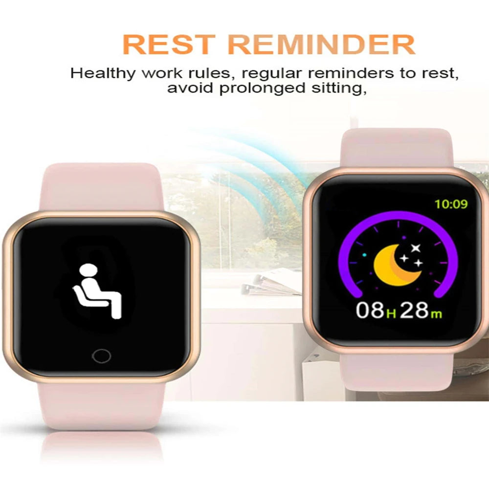 Smart Fitness Watch – Y68 & 116Plus | Heart Rate, Sleep & Message Tracker