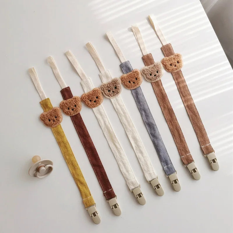 Cute Bear Baby Pacifier Clip — Anti-Drop Cartoon Teething Chain Holder
