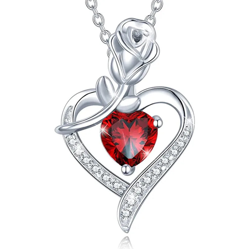 Elegant Heart-Shaped Pendant Necklace – Mother's Day Gift for Best Friends