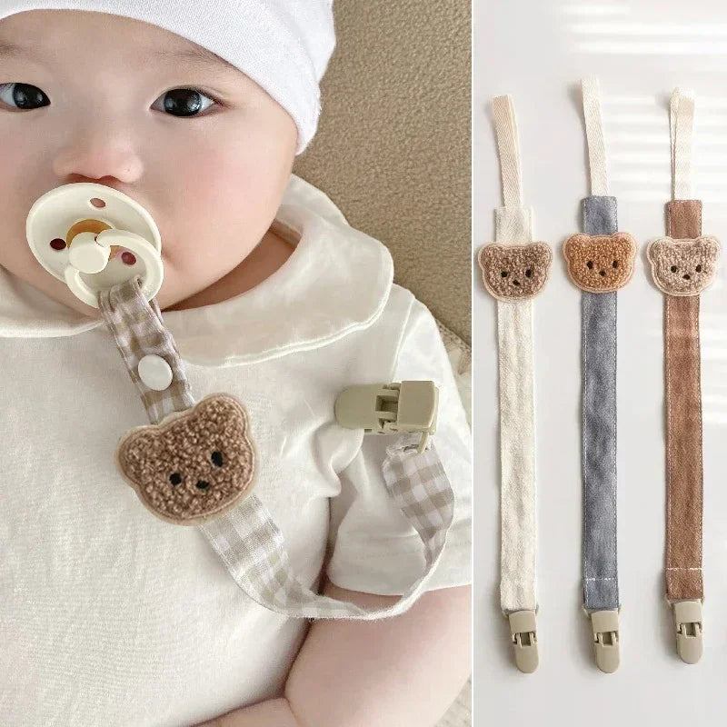 Cute Bear Baby Pacifier Clip — Anti-Drop Cartoon Teething Chain Holder