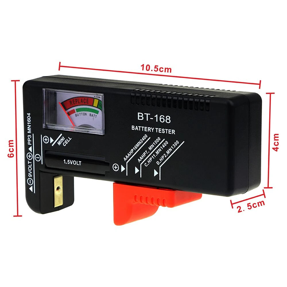 Digital Battery Tester – AA/AAA/9V/1.5V & Button Cell | LCD Display
