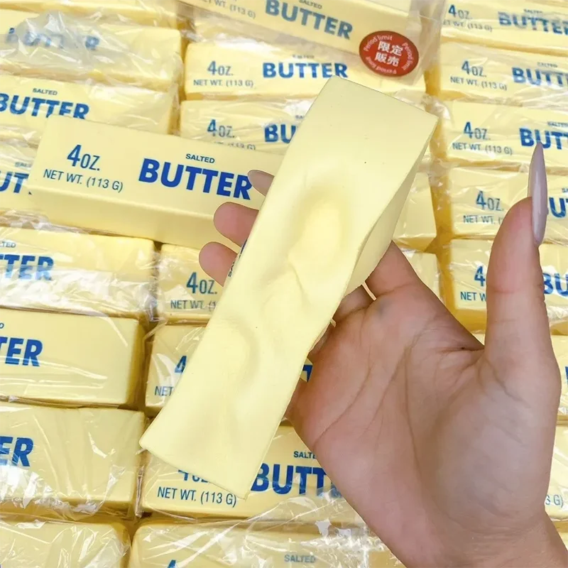 Squishy Butter Stick Fidget Toy — Cheese Shape Stress Relief & Anxiety Squeeze Toy