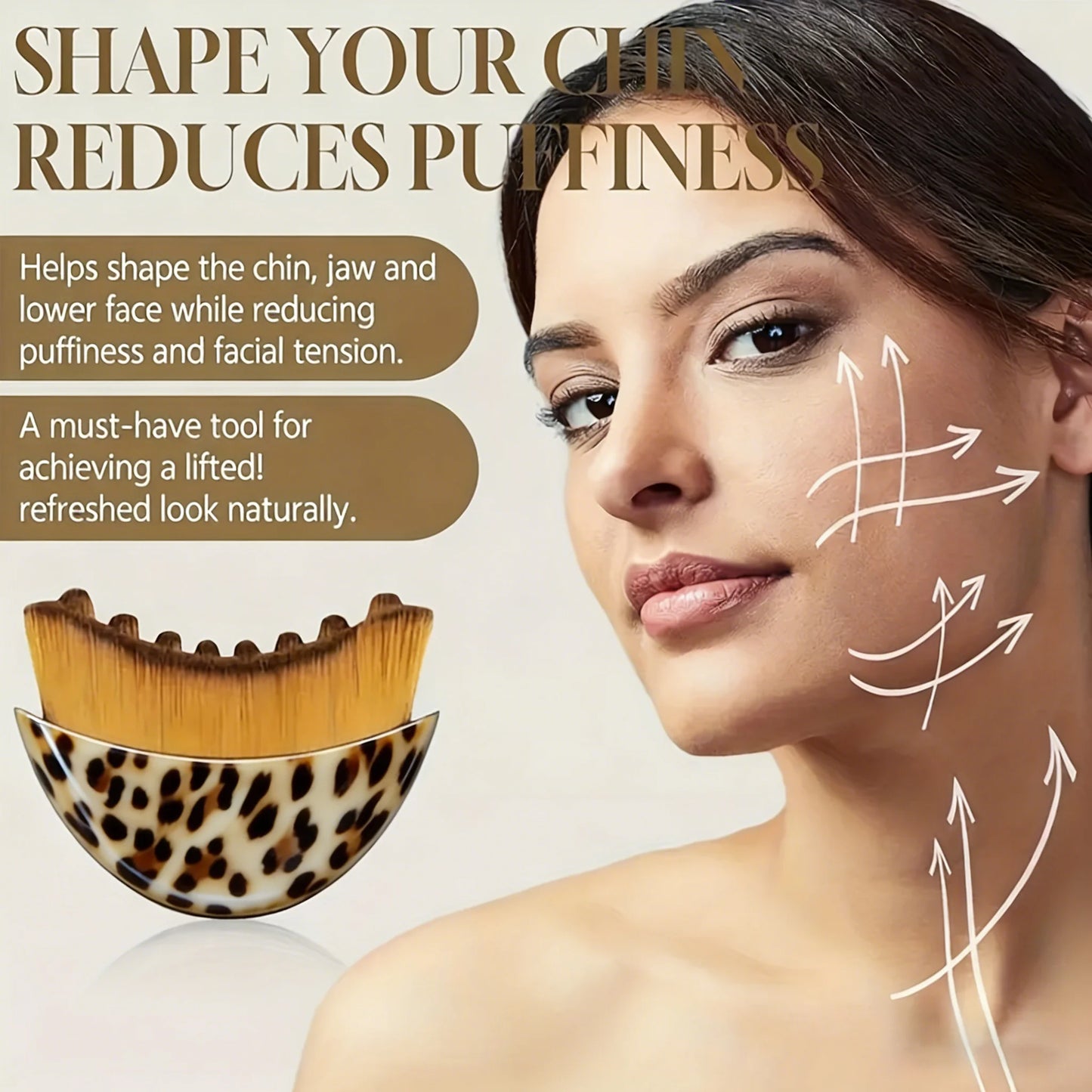 Lymphatic Contour Face Brush – Facial Massage & Sculpting Tool