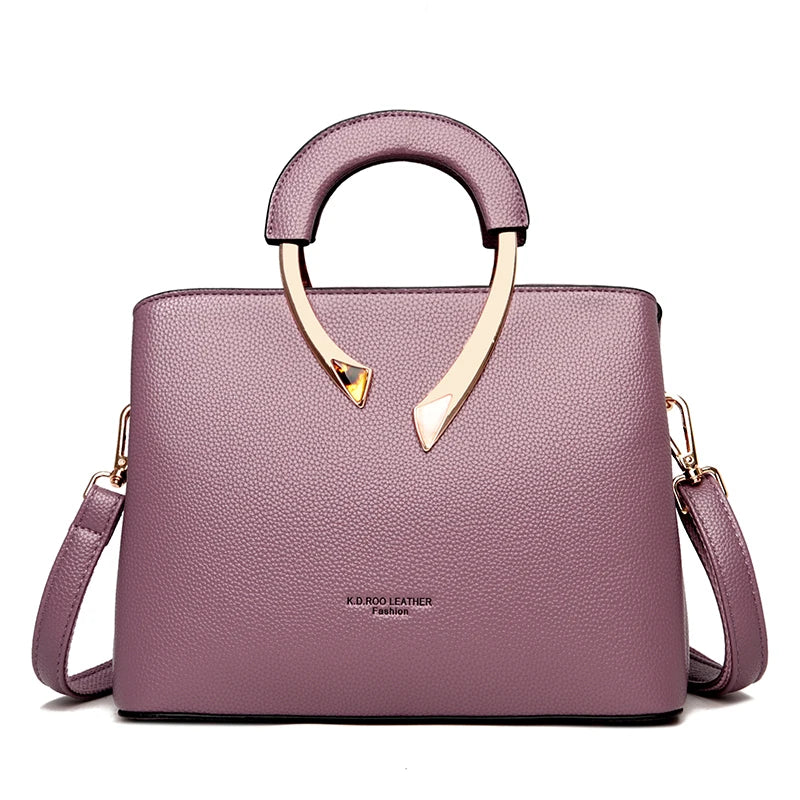 Women's Crossbody Bag – Lychee Pattern PU Leather Handbag