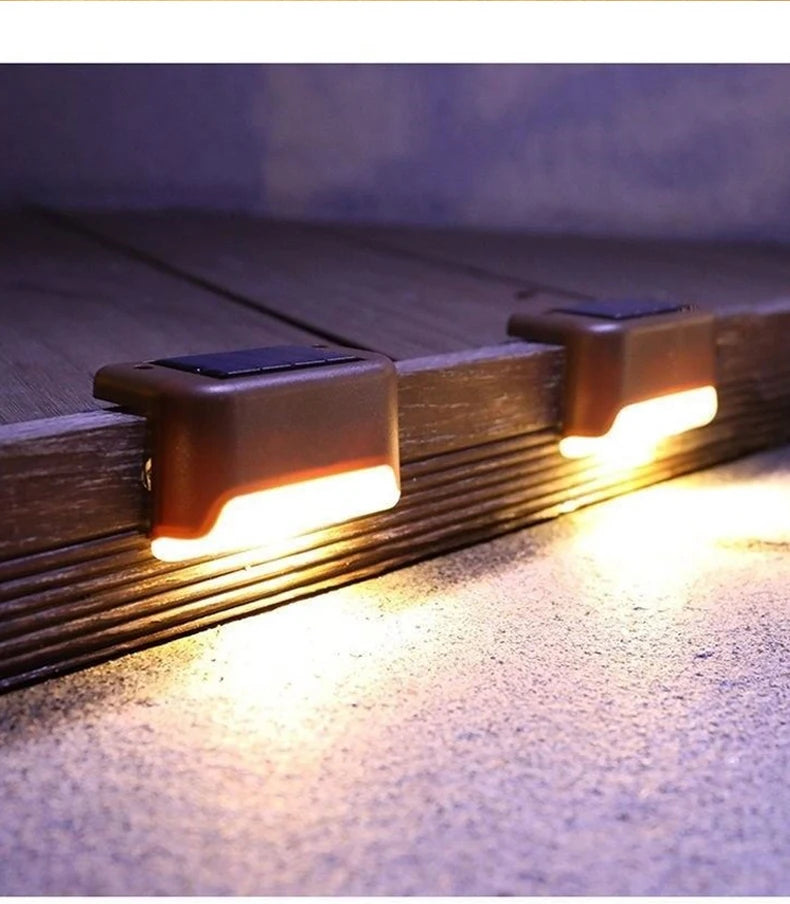 Solar LED Outdoor Step Lights – Waterproof Garden Stair & Deck Lamp