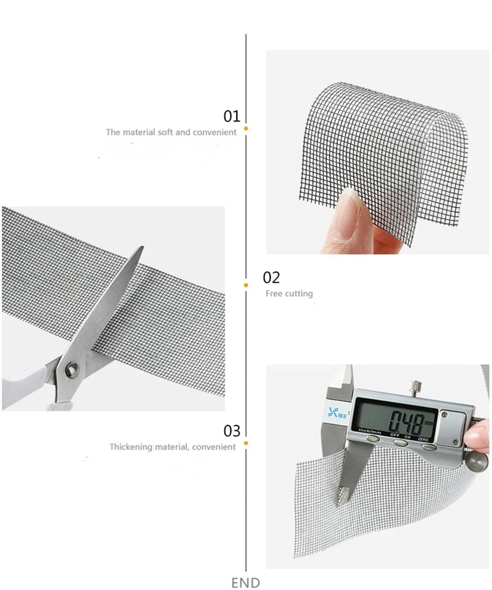 Window Mosquito Net Screen – Self-Adhesive Waterproof Mesh Repair Tape
