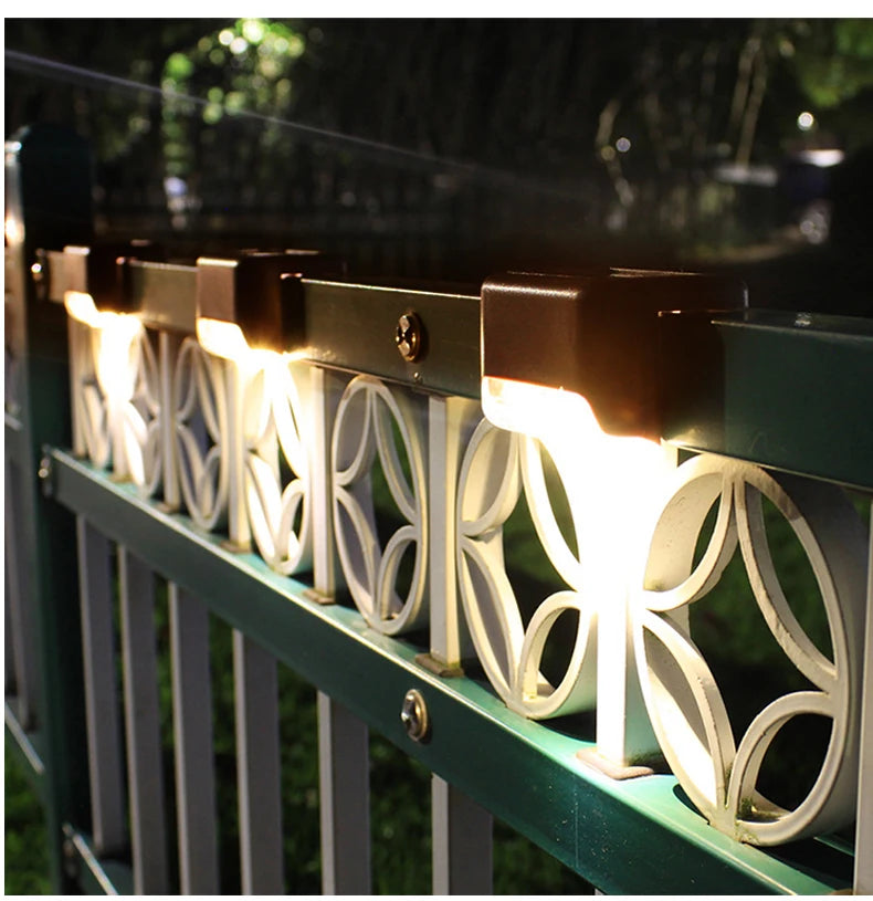 Solar LED Outdoor Step Lights – Waterproof Garden Stair & Deck Lamp