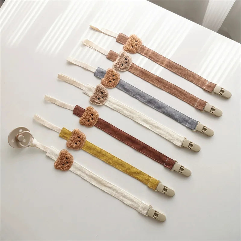 Cute Bear Baby Pacifier Clip — Anti-Drop Cartoon Teething Chain Holder