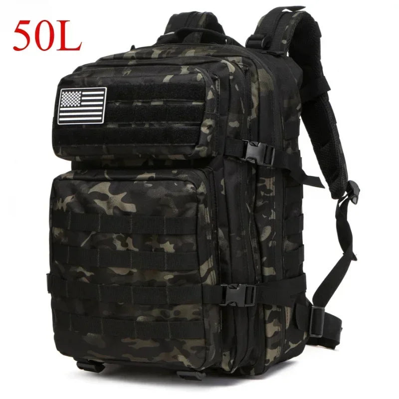 25L/50L Tactical Molle Backpack – Outdoor Hiking, Camping & Trekking Bag