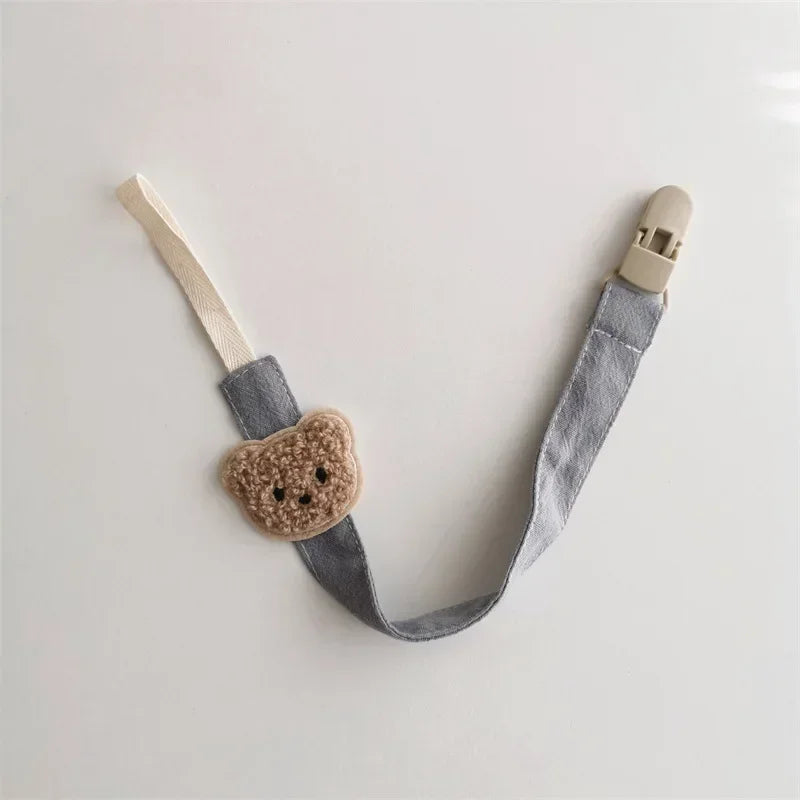 Cute Bear Baby Pacifier Clip — Anti-Drop Cartoon Teething Chain Holder