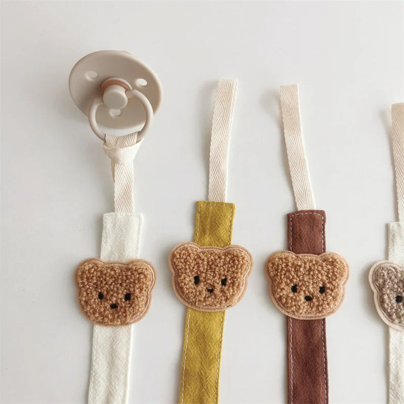 Cute Bear Baby Pacifier Clip — Anti-Drop Cartoon Teething Chain Holder
