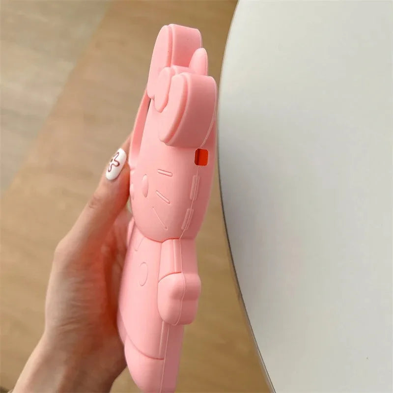 Sanrio Hello Kitty 3D Bow Phone Case – Cute Y2K Silicone Cover for iPhone 11–17 Pro Max