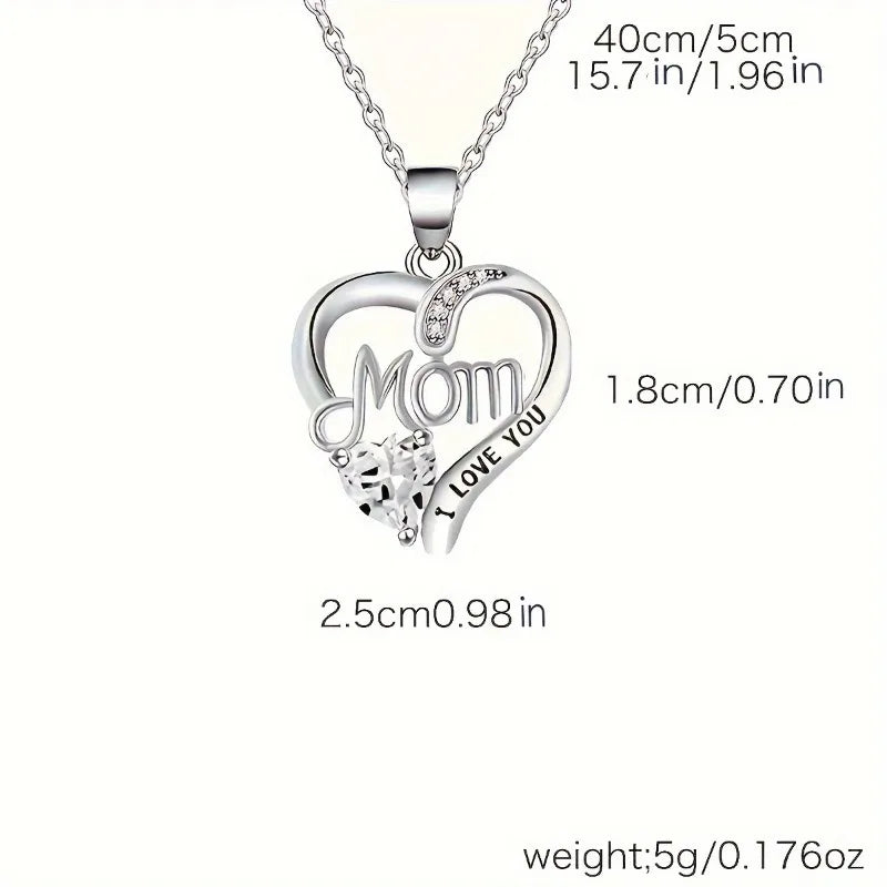 Elegant Heart-Shaped Pendant Necklace – Mother's Day Gift for Best Friends