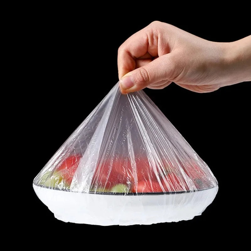 Disposable Food Cover & Saran Wrap Bowl Covers – Food Grade Fresh-Keeping Plastic Bags