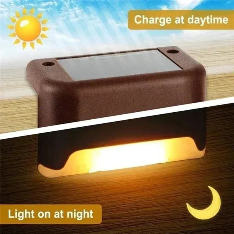 Solar LED Outdoor Step Lights – Waterproof Garden Stair & Deck Lamp