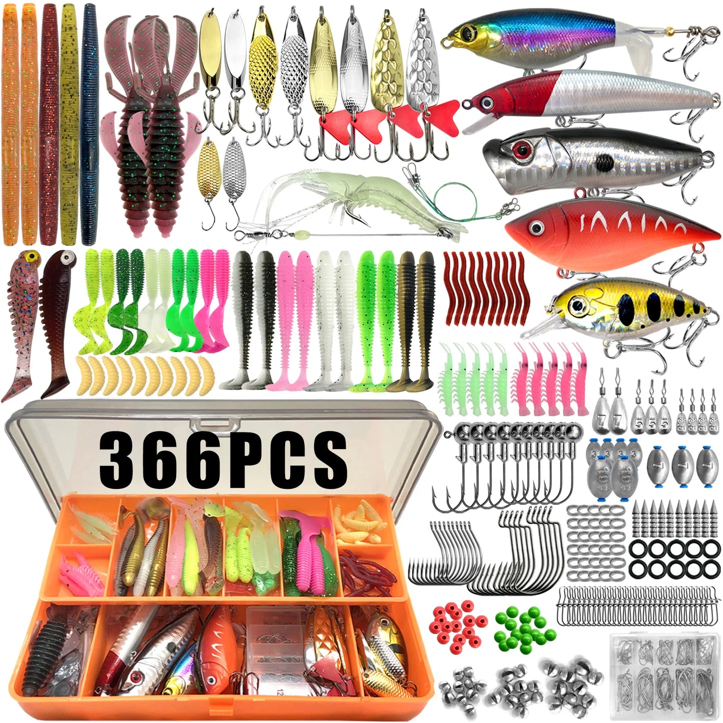 Fishing Lure Kit – Multi-Lure Tackle Box Set for Bass, Trout & Pike