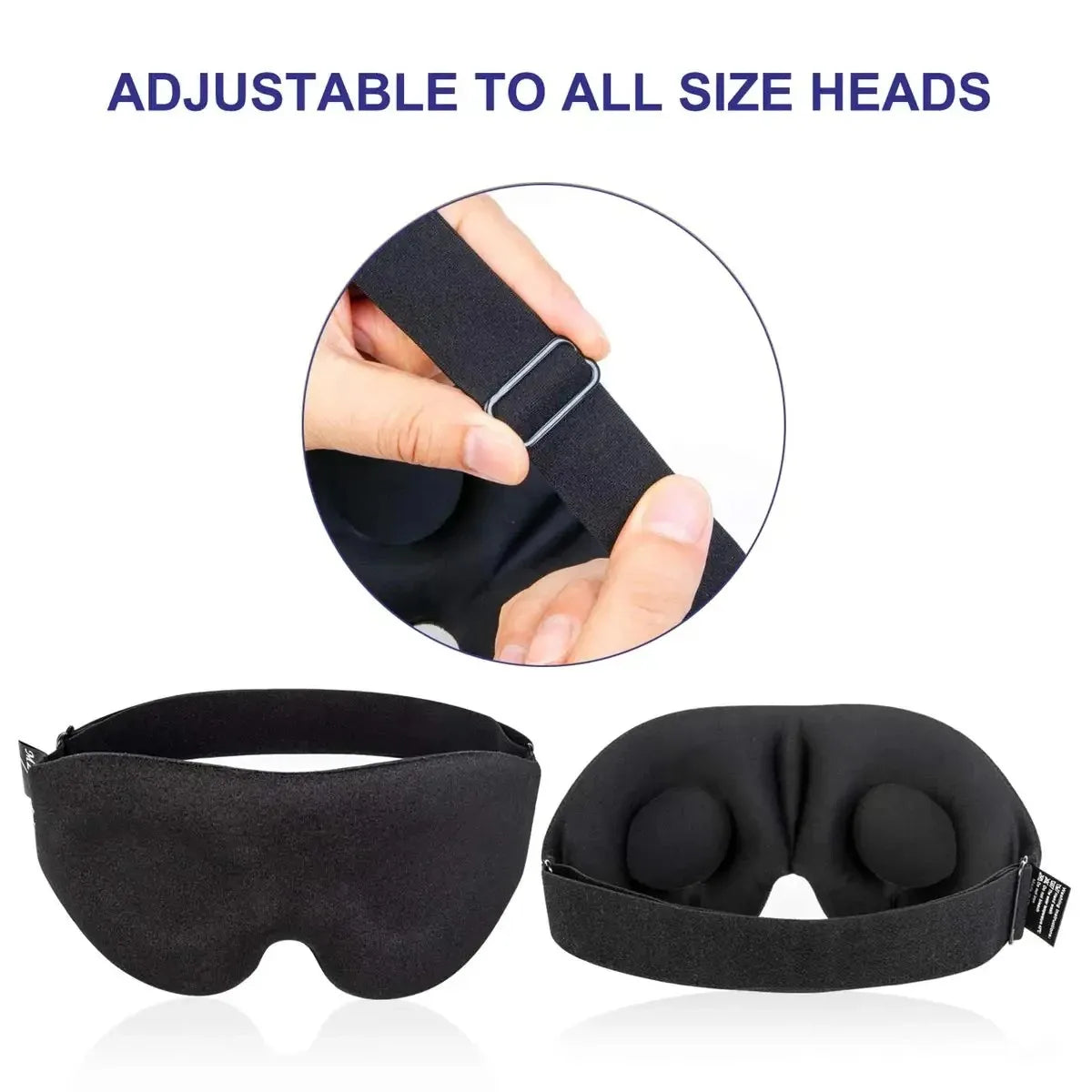 3D Sleep Mask – Contoured Cup Blindfold | Block Out Light for Women & Men